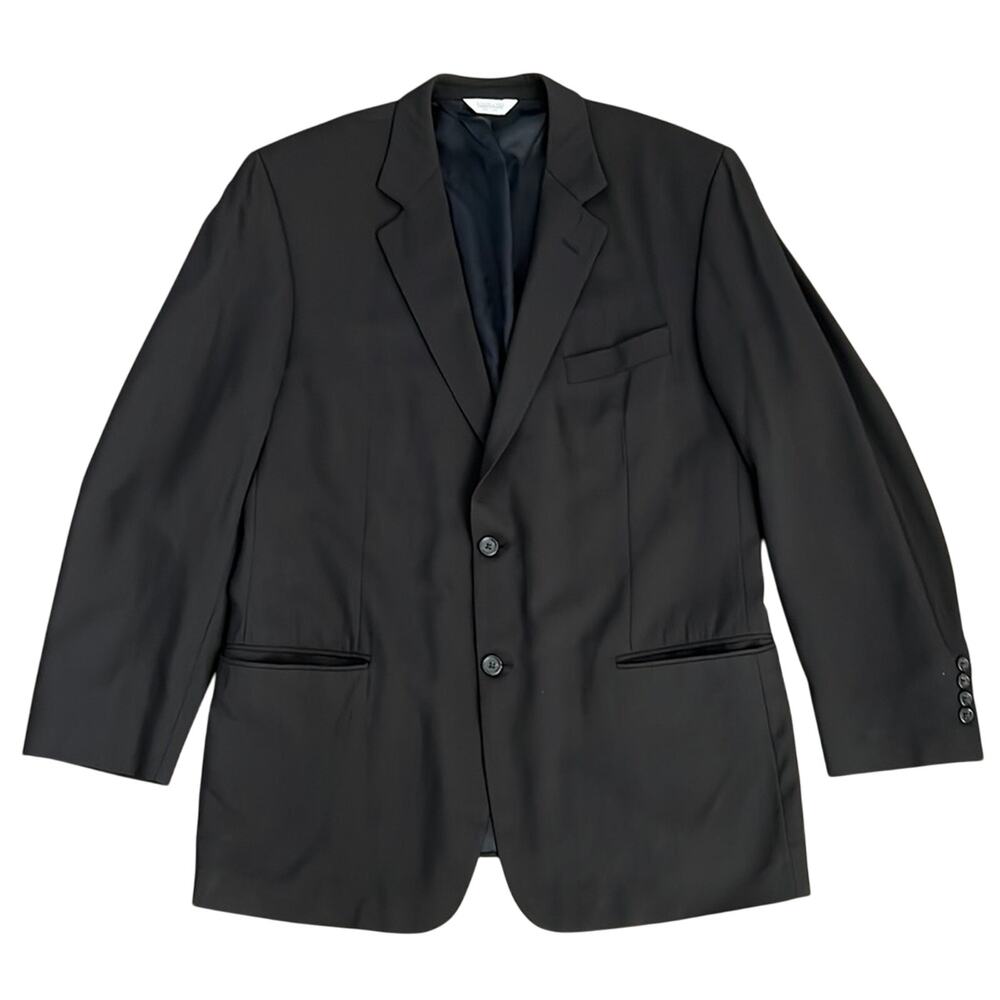 Joseph & Feiss Mens Black‎ 100% Classic Worsted Wool Blazer/Sports Coat Size 44R
